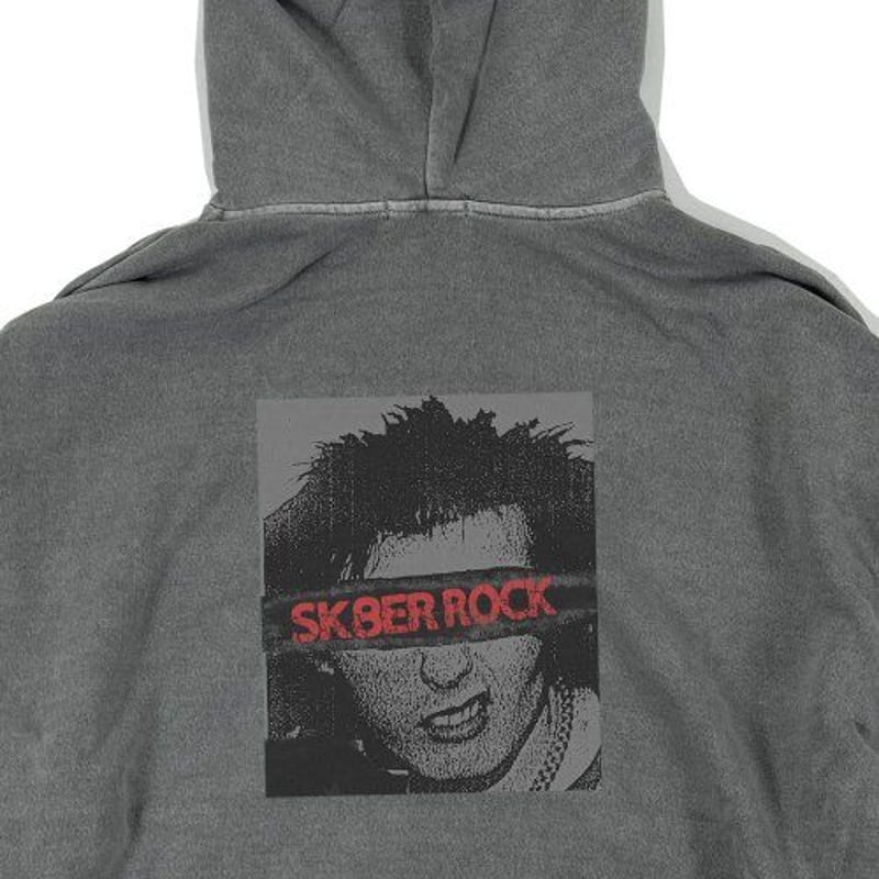 タグ付未使用【ROCK DUDE】ロゴデザインボーダージップアップパーカー日本製 タグ付未使用【ROCK DUDE】ロゴデザインボーダージップアップ