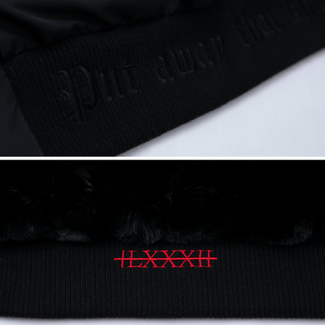 Blackblond Reversible Fur Hood Jacket (Black)