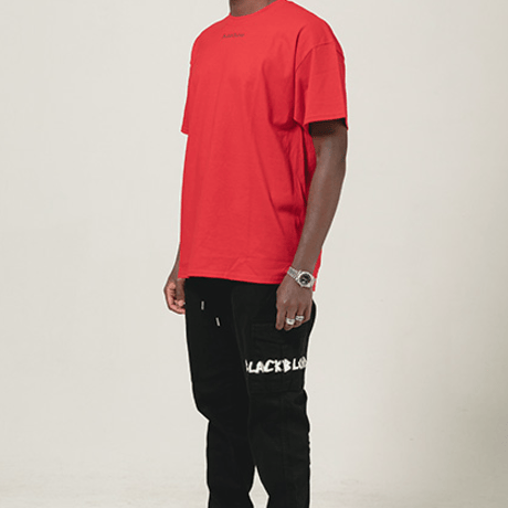 『BLACKBLOND』 イノセントクライムショートスリーブ Tシャツ (Red)