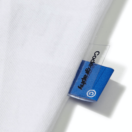 『Code:graphy』 　アースロゴロングスリーブ Tシャツ (White)