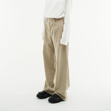 『HIFIFNK』  コーデュロイスナップパンツ (Beige)