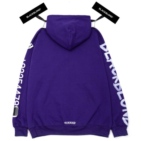 『BLACKBLOND』　 グラフィティーナンバーパーカー (Purple)
