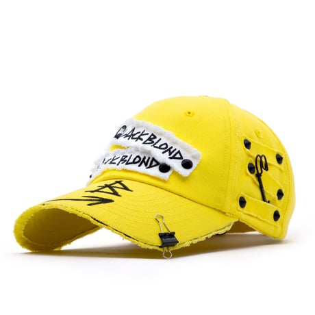 『BLACKBLOND』 ビッグスマイルパッチロゴキャップ (Yellow)