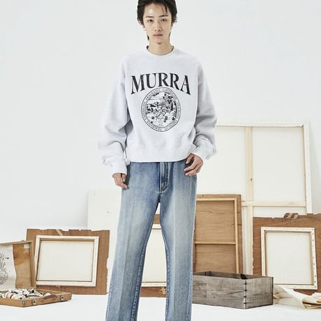 『MURRA AER 』  リリークロップスウェットシャツ (Heather Grey)