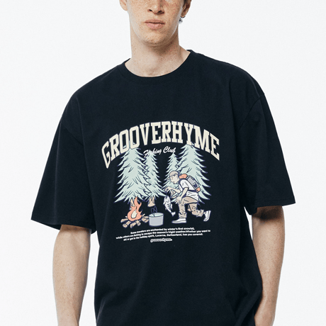 『grooverhyme』 　キャンピングボーイ Tシャツ (Black)