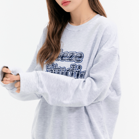 『VETEZE』 　スタジオチェックスウェット (Light Grey)