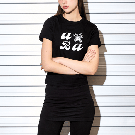 『VETEZE』 　ABA Star Ribbon Half Tshirt  (Black)