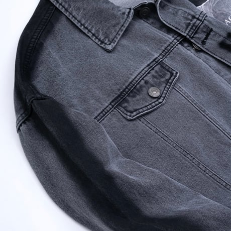 『BLACKBLOND』 　no sympathy denim jacket (Dark Grey)
