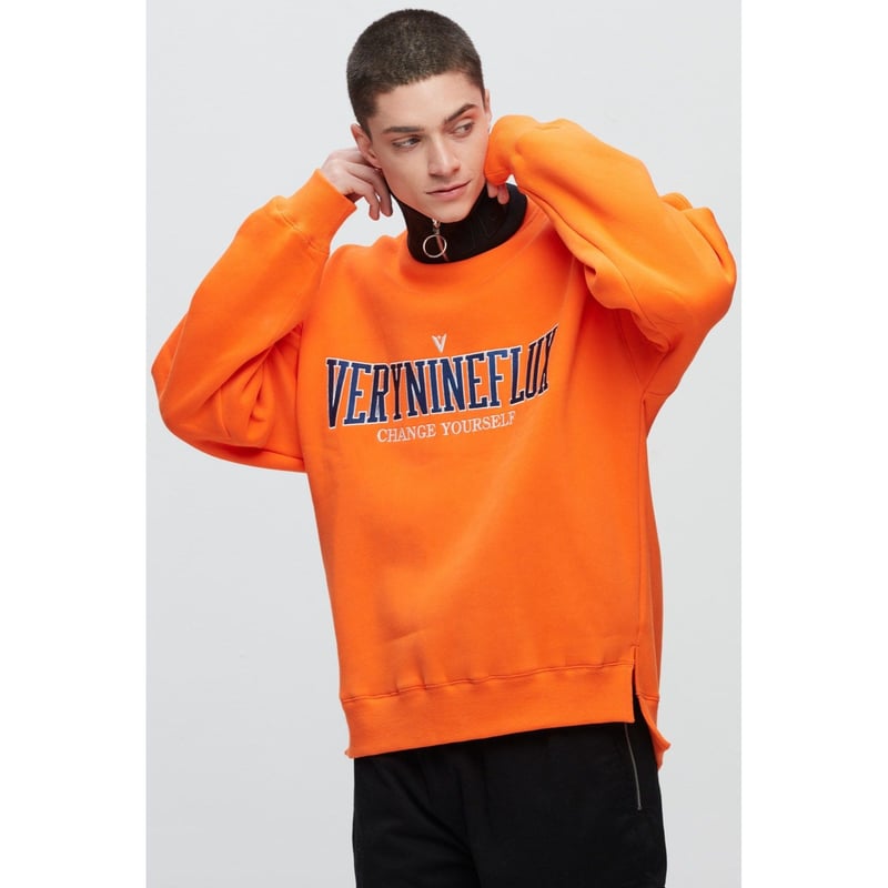 Verynineflux』 ユニバーシティースウェット (Orange) | 6LJStore Verynineflux』 ユニバーシティースウェット (Orange) | 6LJStore