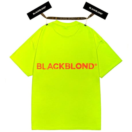 『BLACKBLOND』 　クラシックススプレーロゴ半袖 Tシャツ (Neon)