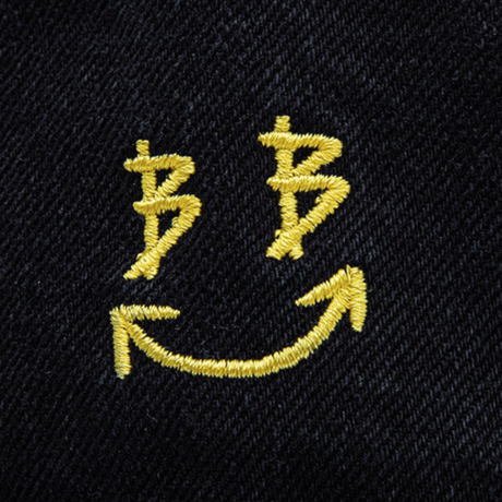 『BLACKBLOND』 　スマイルロゴデニムバケットハット (Black)