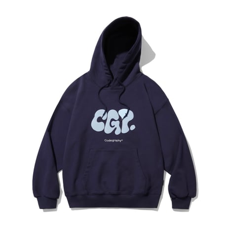 『Code:graphy』 　JELLY ロゴオーバーフィットパーカー (Dark Navy
