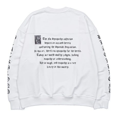 『BLACKBLOND』　crushed faith sweatshirt (White)