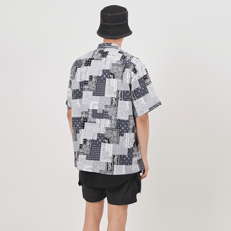 『 BY:L 』    ペイズリーリネンシャツ (Black)