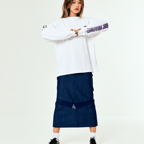 『FREAKISH BUILDING』 ビランロングスリーブ Tシャツ (White)
