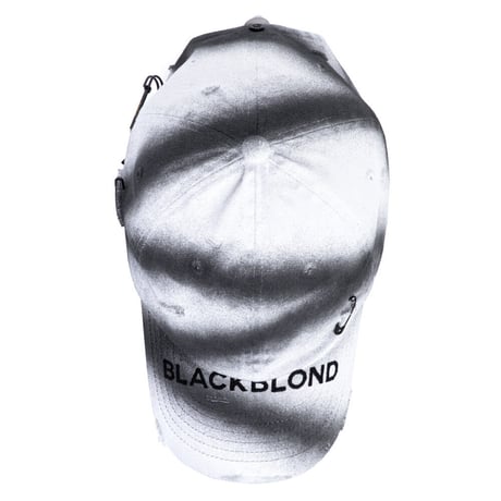 『BLACKBLOND』   Ripped Sprayed Custom Covered Logo Cap (Black,Blue,Red,White)
