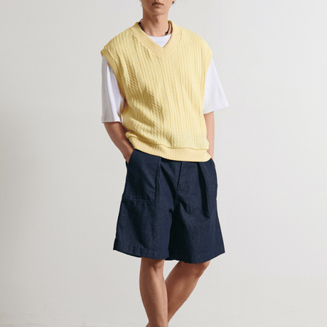 『BY.L 』 バミューダワークパンツ (Indigo Blue)