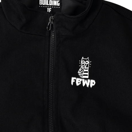 『FREAKISH BUILDING』 レーシングラインクロップジャケット (Black)