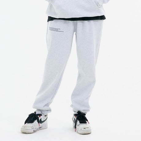 『VETEZE』 　メッセージジョガーパンツ (Light Grey)