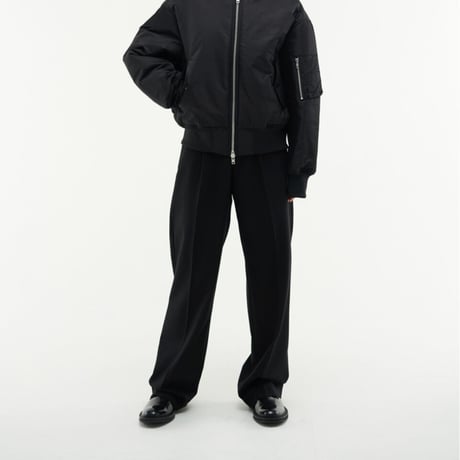 『HIFIFNK』  alden wool trousers pants (Black)