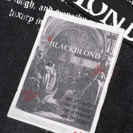 『BLACKBLOND』  Chaos Patch Fold Up Denim Shorts (Black)