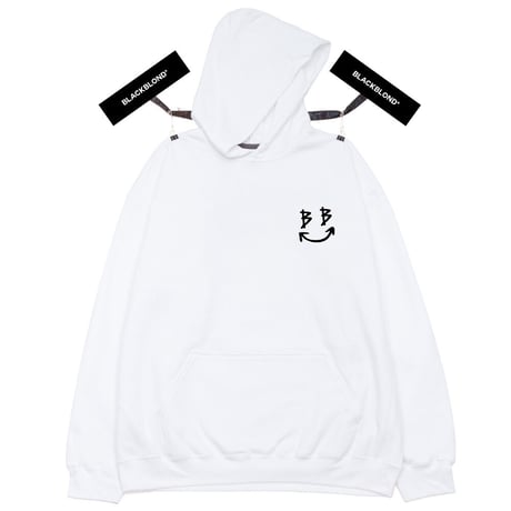 『BLACKBLOND』 　クラシックスマイルロゴパーカー (White)