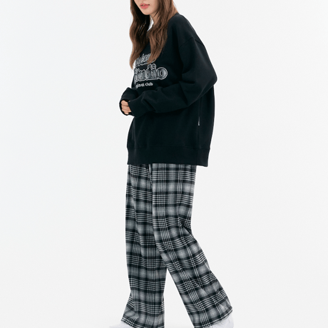 『VETEZE』 　スタジオチェックスウェット (Black)
