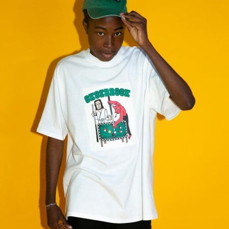 『SK8ER ROCK』 　プレイイングプール半袖 Tシャツ (White)