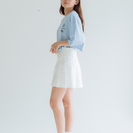 『CORUNU』  ダイス半袖 Tシャツ (Sky Blue)