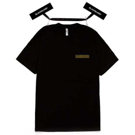『BLACKBLOND』 オリジナルボーダーロゴショートスリーブTシャツ (Black)