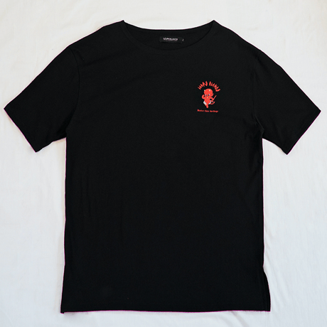 『LOUPS BLANCS』 ホットスタッフボートネック Tシャツ (Black)