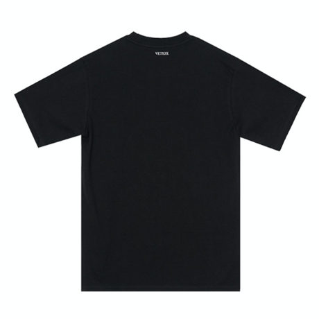 『VETEZE』 　パピーランサタデーハーフ Tシャツ  (Black)