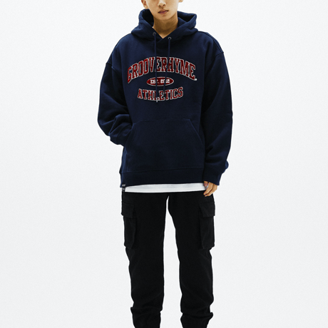 『grooverhyme』 　アスレチックスパーカー (Navy)