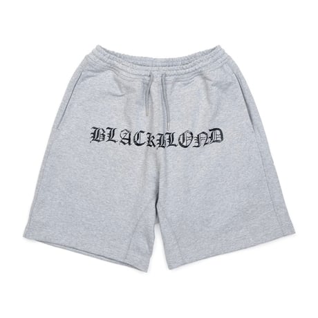『BLACKBLOND』  crushed faith sweatshorts (Grey)