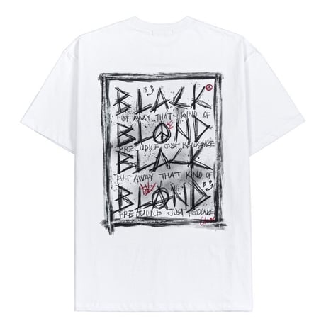 『BLACKBLOND』　ディスオーダー Tシャツ (White)