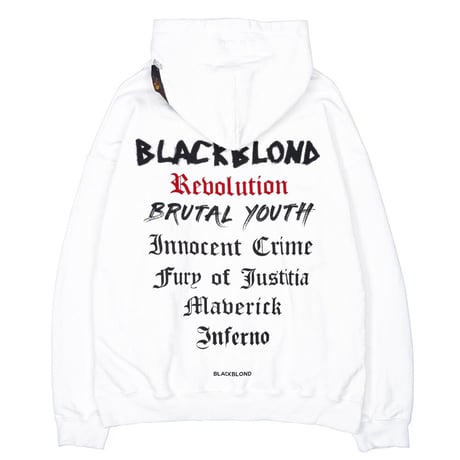 『BLACKBLOND』 　ブラックブロンドコレクションパーカー (White)