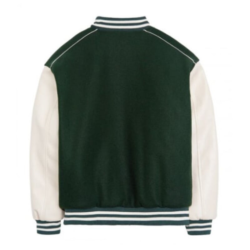 VETEZE』 V ロゴライニングバーシティジャケット (Green) | 6LJStore