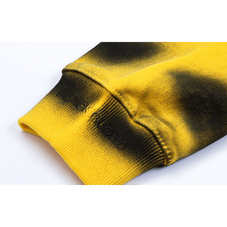 『BLACKBLOND』  sprayed custom crewneck sweatshirt (Yellow)