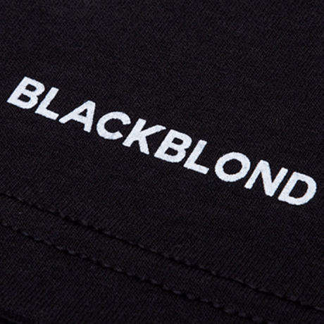 『BLACKBLOND』　スマイルロゴショートスリーブ Tシャツ (Black)