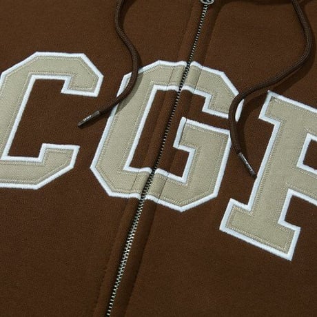 『Code:graphy』 　アーチロゴジップアップパーカー (Brown)