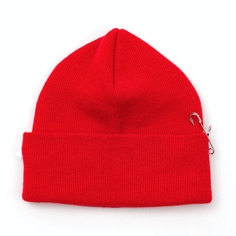 Blackblond BBD Side Patch Long Beanie (Red)