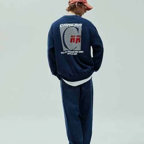 『CANERA』　シンボルスウェットシャツ (Navy)
