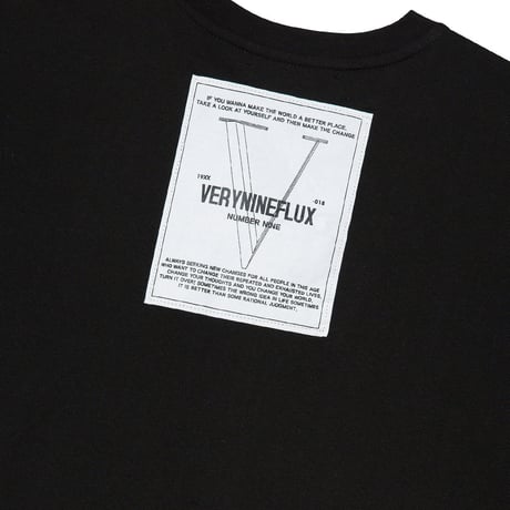 『Verynineflux』 ビハインド Tシャツ (Black)