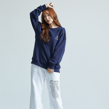 『CORUNU』  3シグネチャーロゴスウェット (Navy)