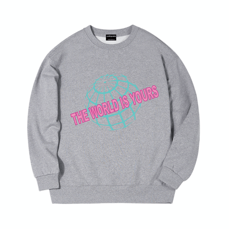 『LOUPS BLANCS』  ザワールドイズユアーズスウェット  (Grey)