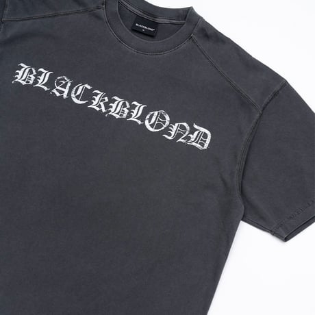 『BLACKBLOND』　crushed faith pigment t-shirt (Charcoal)