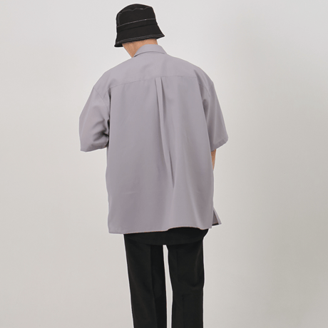 『 BY:L 』    ミニマルオーバージッパーシャツ (Grey)