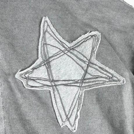 『SK8ER ROCK』 　スターリバースピグメントスウェットパーカージップアップ (Grey)