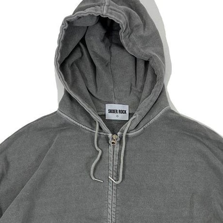 『SK8ER ROCK』 　パンクロックピグメントジップパーカー (Gray)