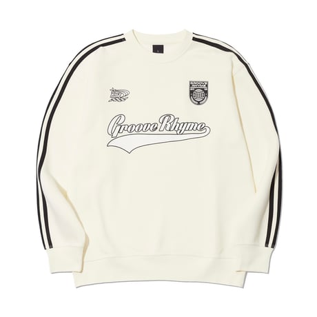 『GROOVE RHYME』 swoosh lettering sweatshirt (Ivory)